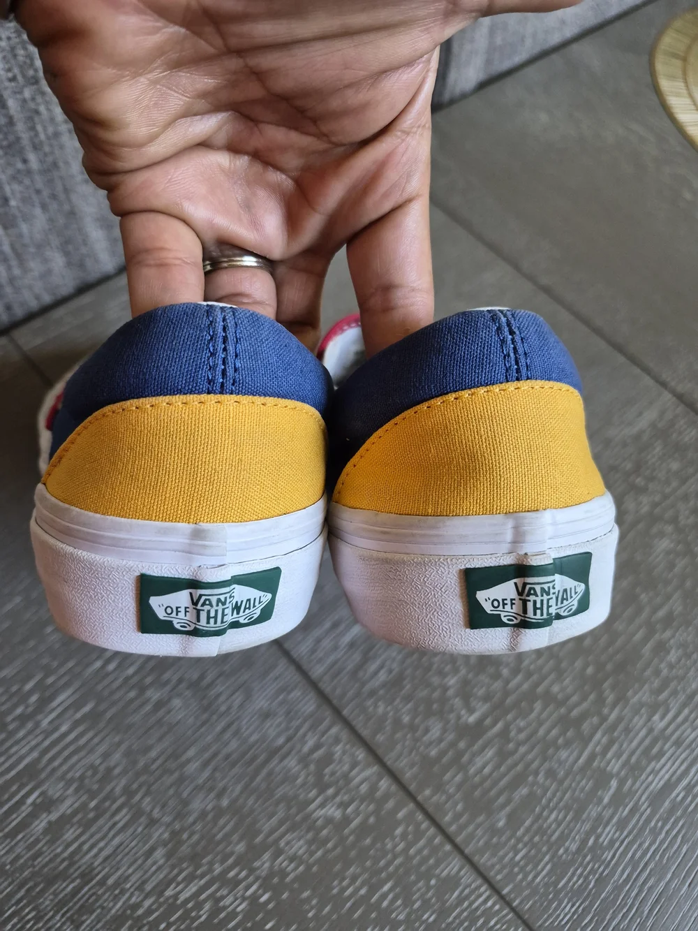 Vans Slip-On Yacht Club Colorblock Sneakers - Red, Navy, Yellow